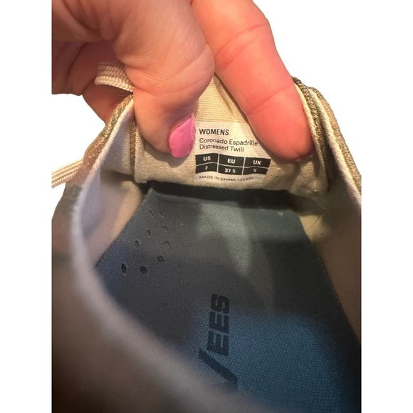 SeaVees Coronado Espadrille Distressed Twill Women’s Shoes Khaki camouflage US 7 - Picture 6 of 8